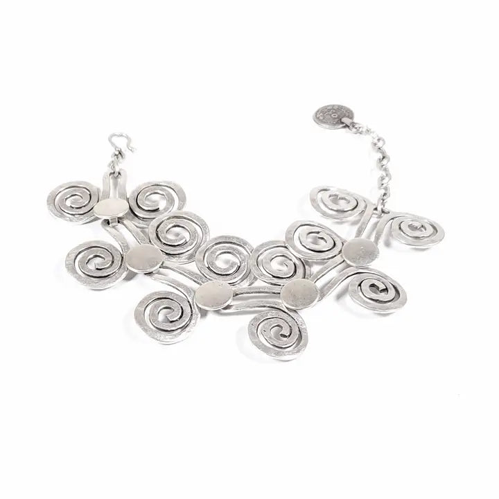 Bracelet: Pewter Swirls