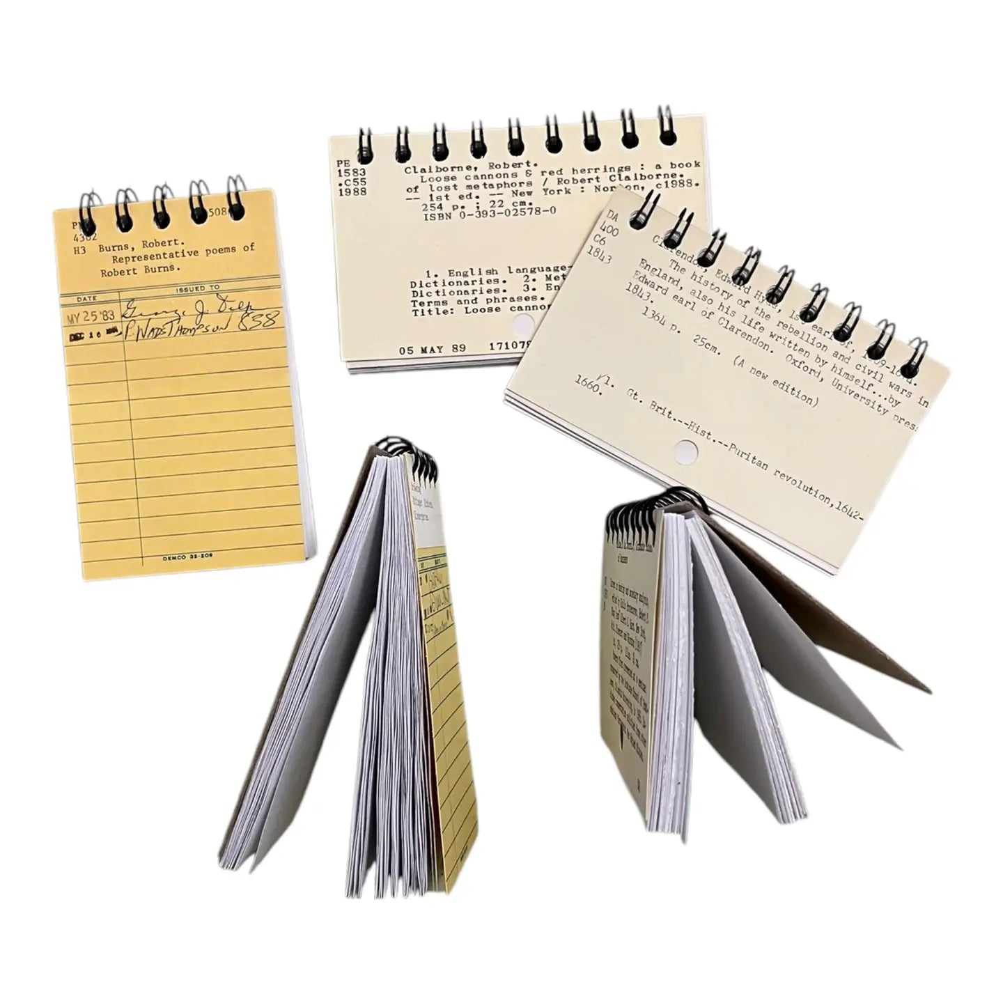 Journals: Upcycled Library Themed Mini Bullet Journals
