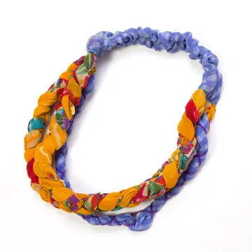 Headband: Upcycled Sari Three Strand