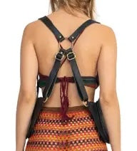 Vest Bag: Leather Zip Festival Vest (Leather)