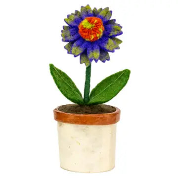 Felted Potted Flowers: Three Types