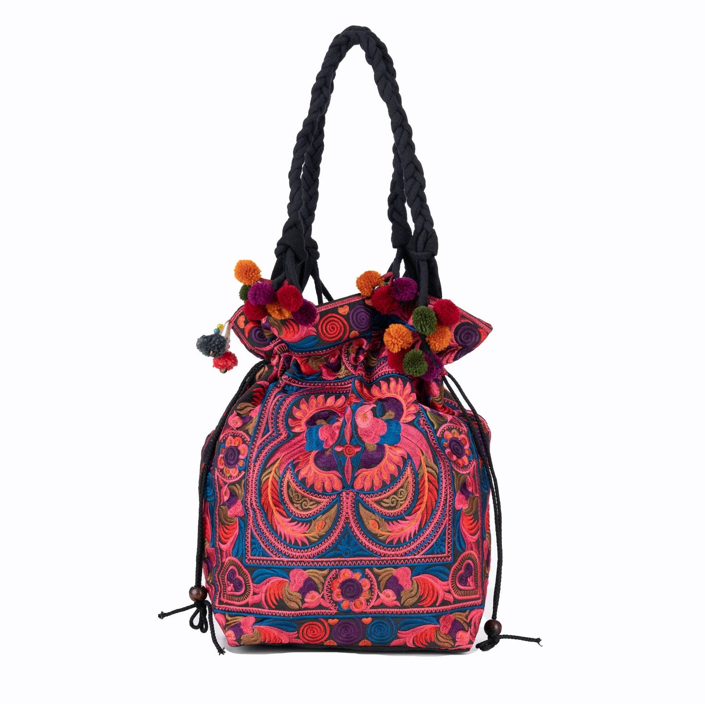Tote: Embroidered Drawstring (Various Colors/Designs)