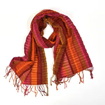 Scarf: Traditional Fringed Handwoven (Three Colors)