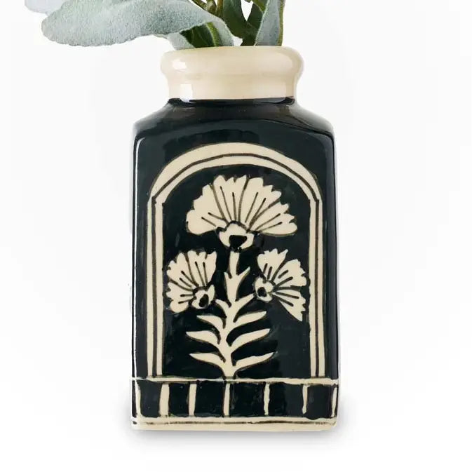 Vase: Hand Painted Floral Vase