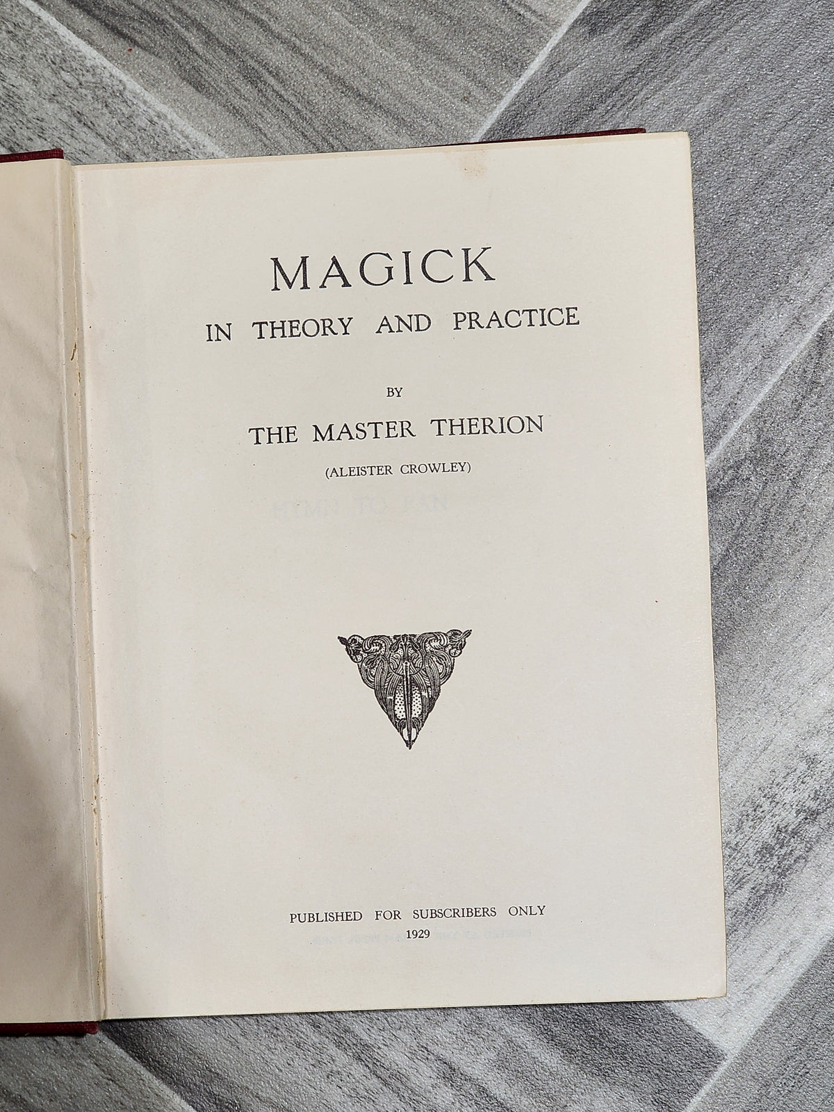 Book: Magick in Theory and in Practice - Aleistar Crowley