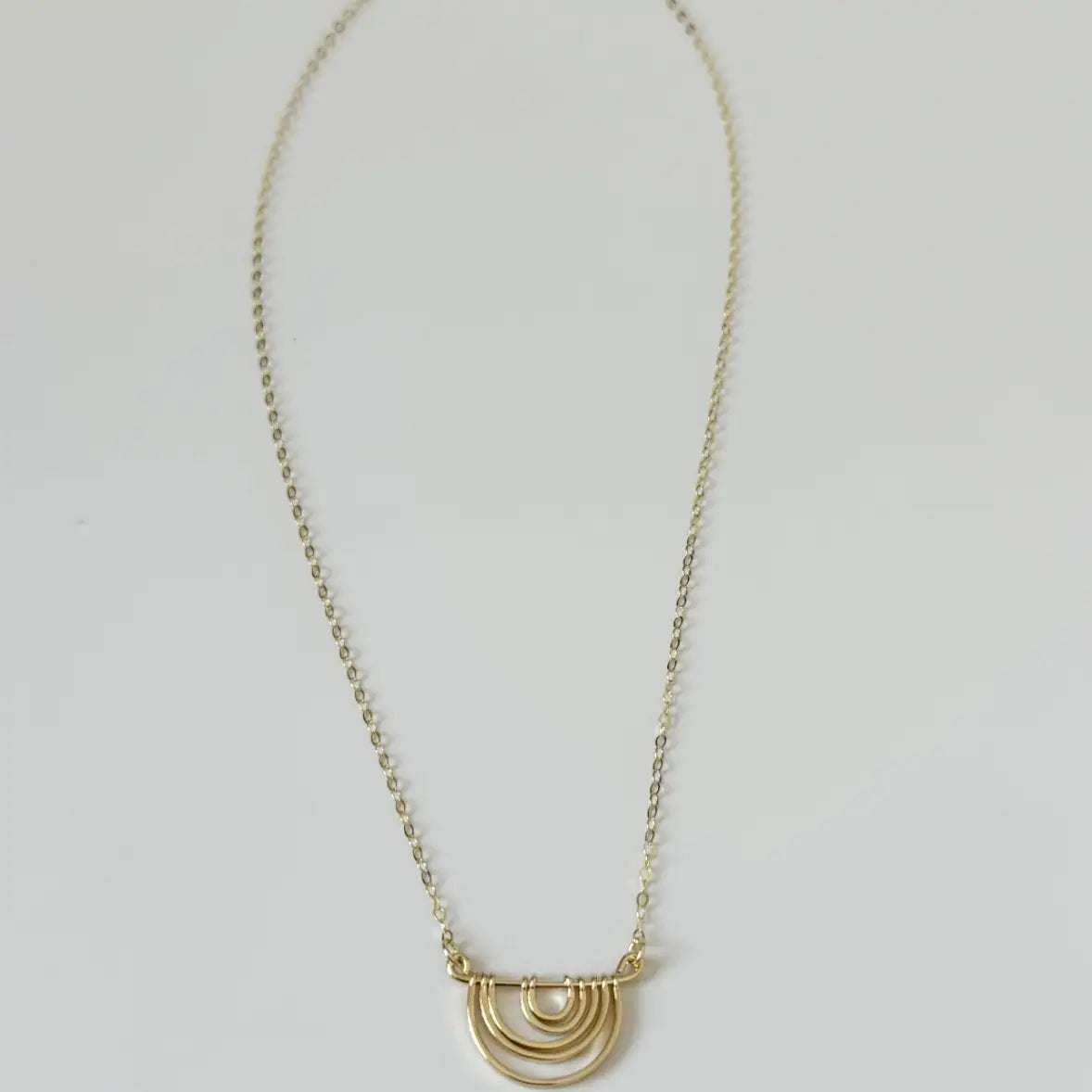 Necklace: Gold Half Circle