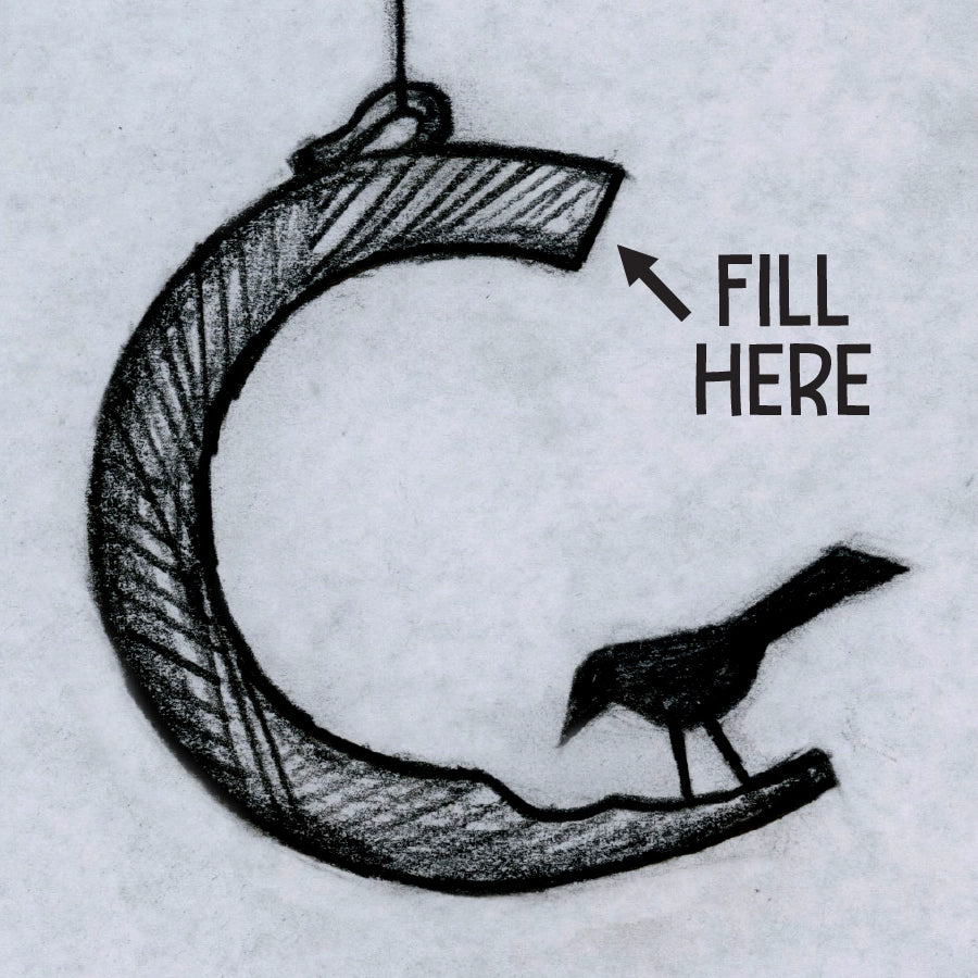 Bird Feeder: Curved Clay (Three Colors)
