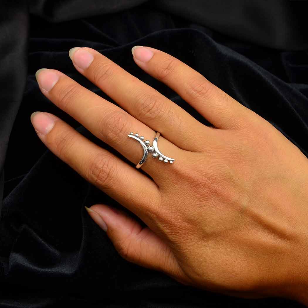 Rings: Sterling Silver Curves and Dots