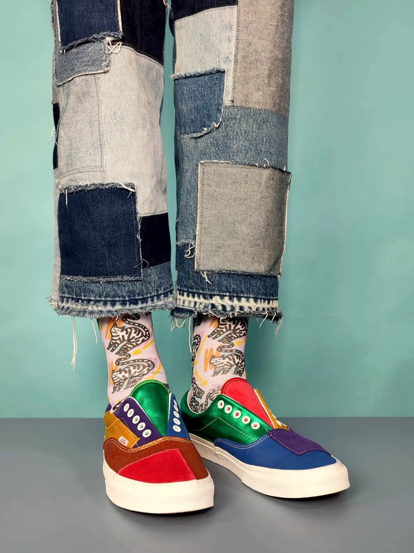 Socks: Wow Cat Purple Socks