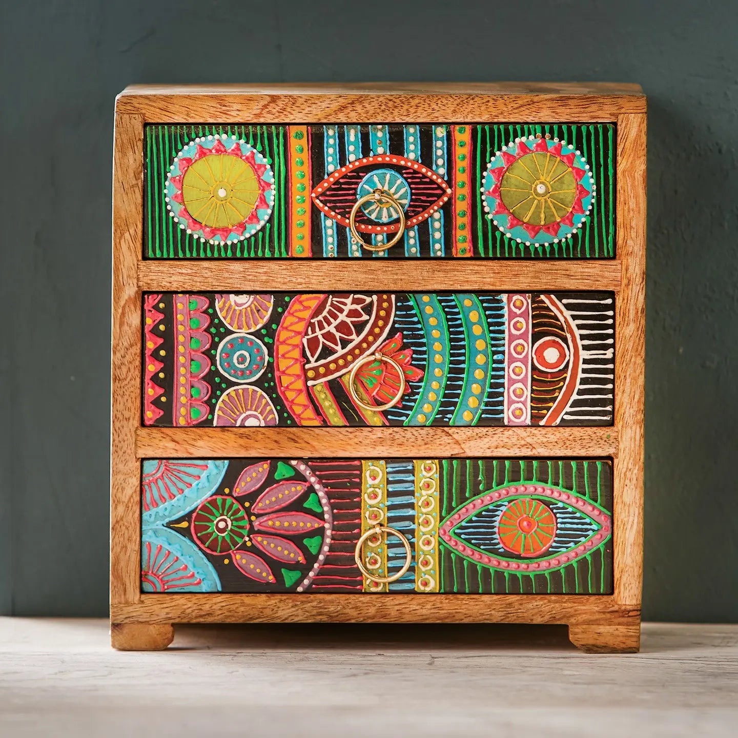 Jewelry Box: Sharifa African Hand Painted