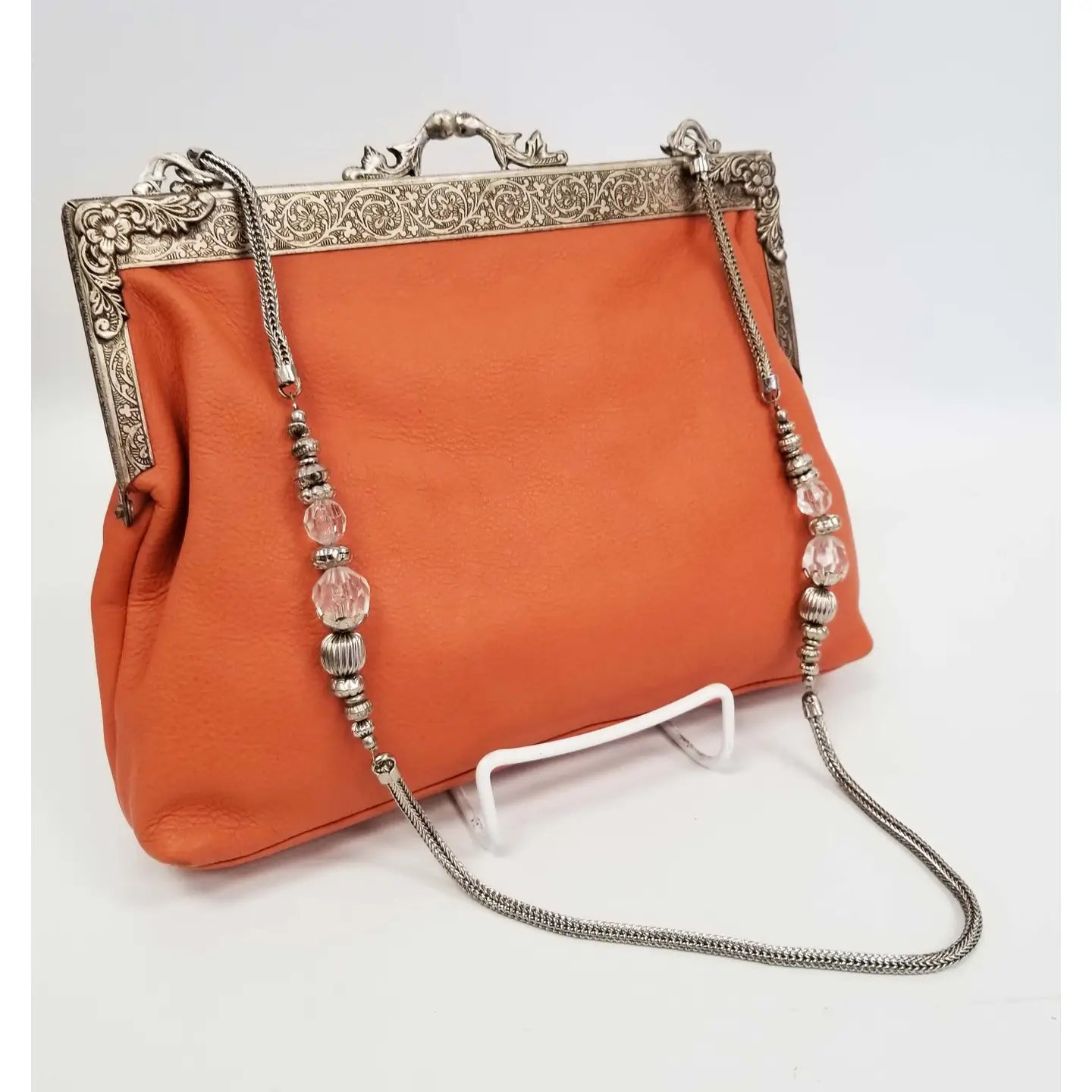 Vintage Purse: Orange Leather