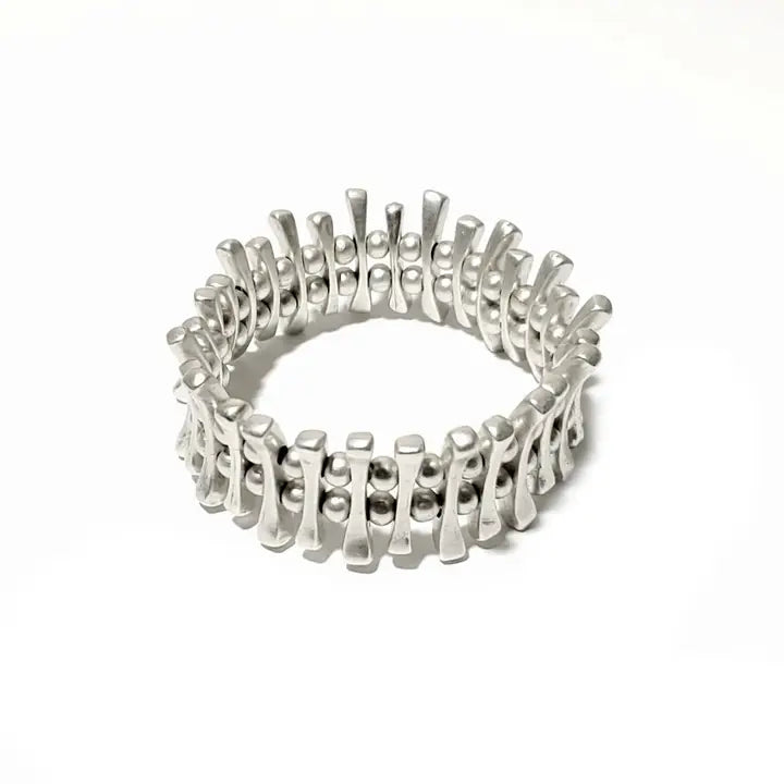Bracelet: Pewter Stretch Bracelet