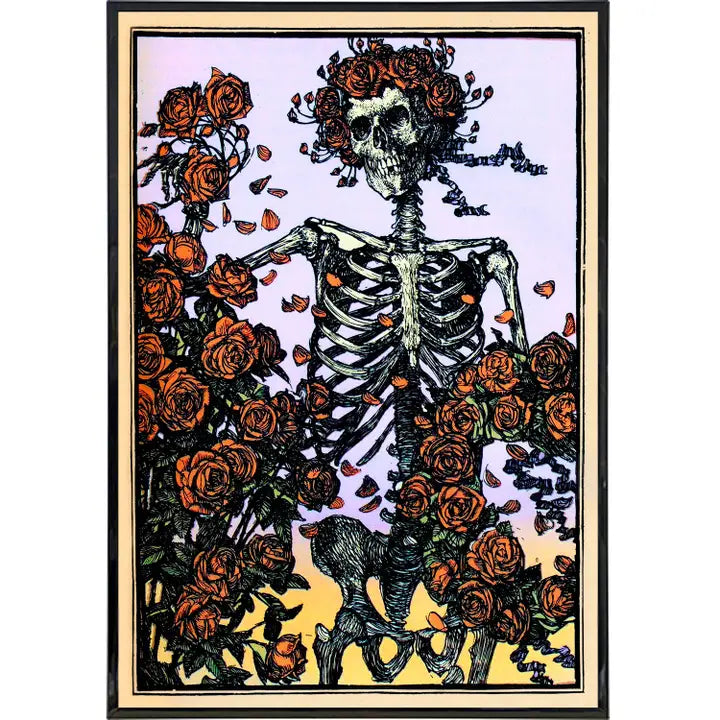 Art Print: Skeleton with Roses