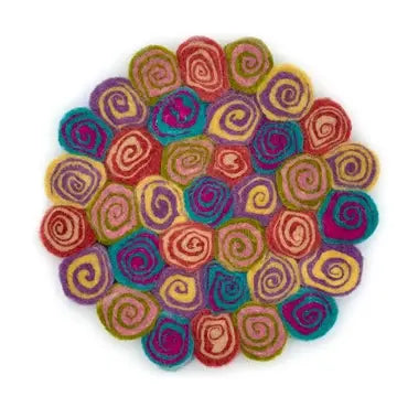 Trivet: Salt Water Taffy Felt Swirl Trivet