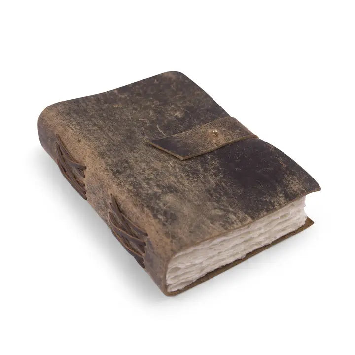 Journal: Scratched Brown Leather