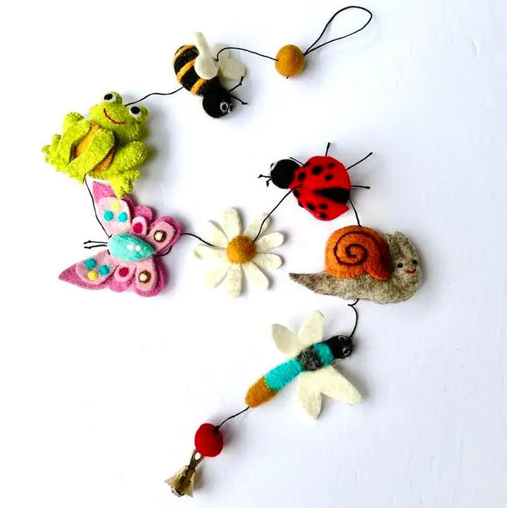 Garland: Felted Spring Creatures