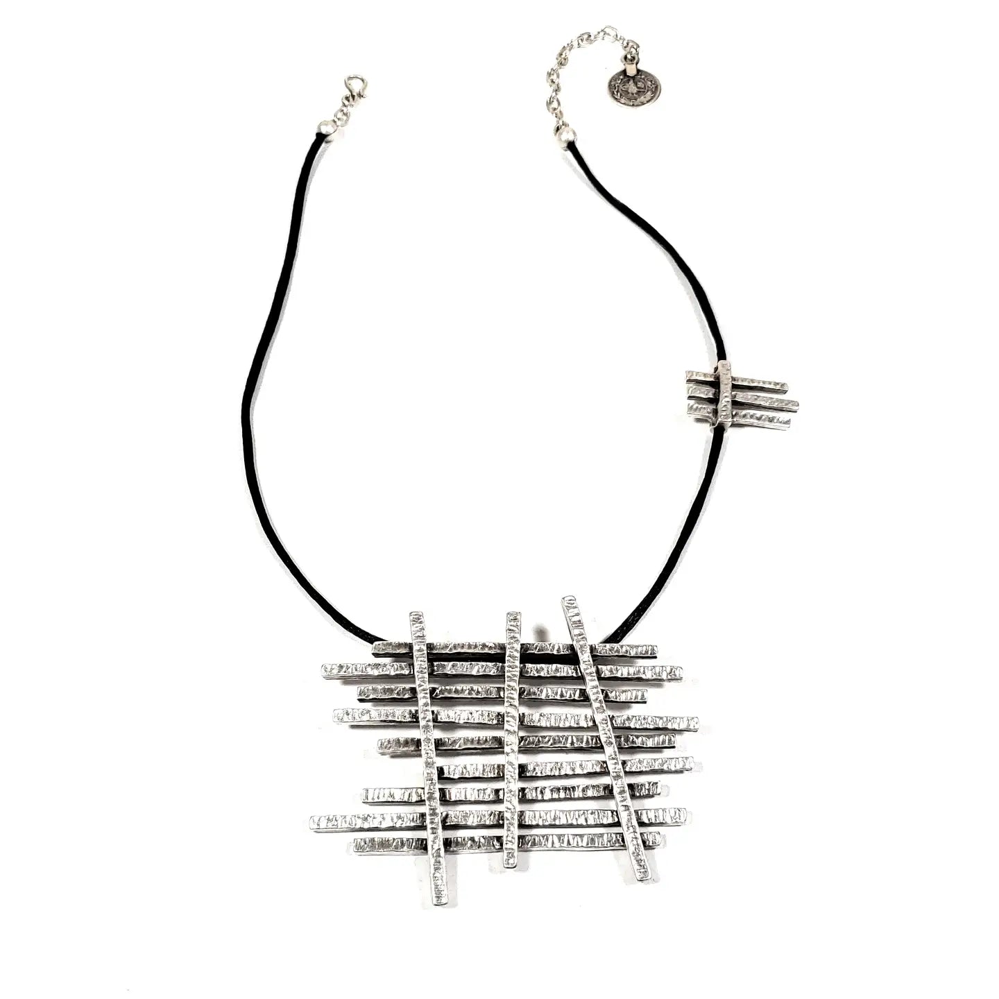 Necklace: Abstract Design Pewter Necklace