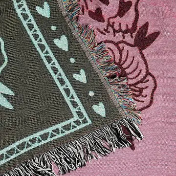Blanket: Woven Jacquard Blanket - Cats