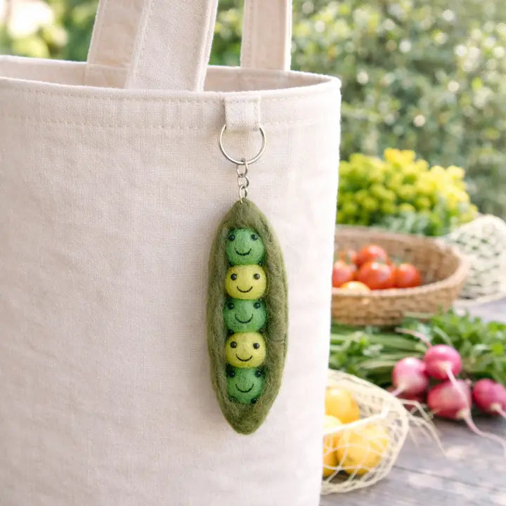 Keychain: Felted Veggies