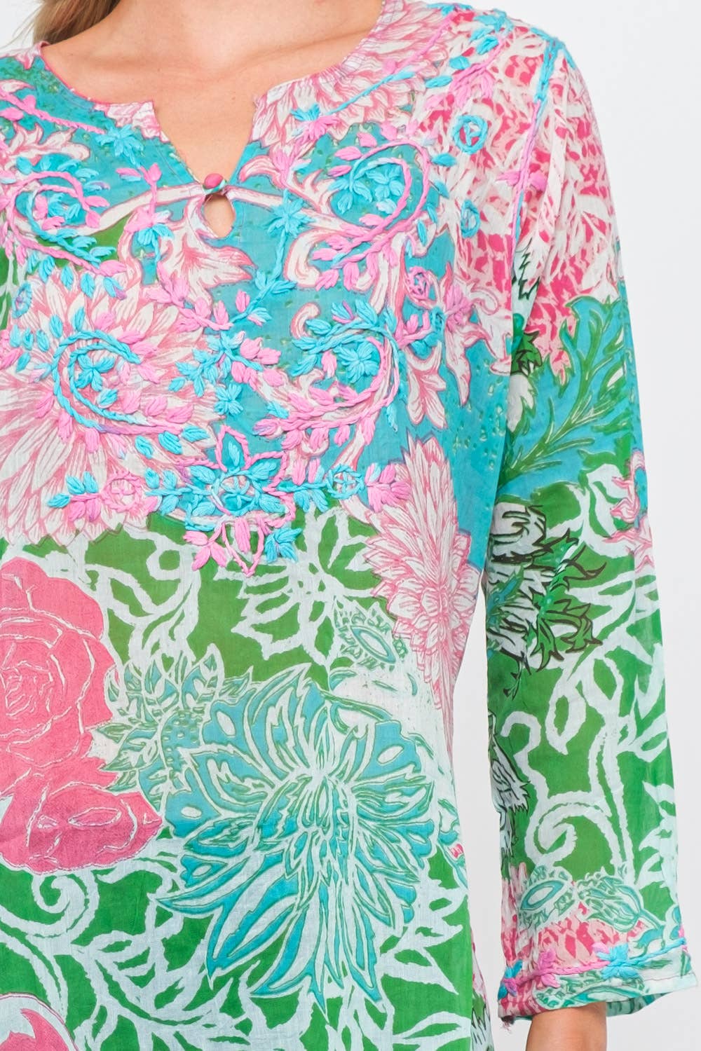 Tunic: Alina Printed Embroidered