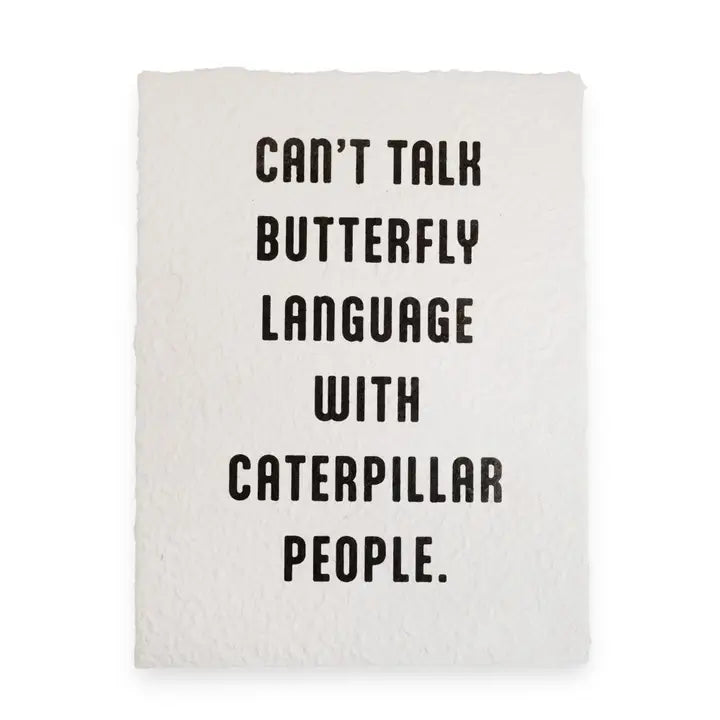 Art Print: Handmade Paper Print - Butterfly Language