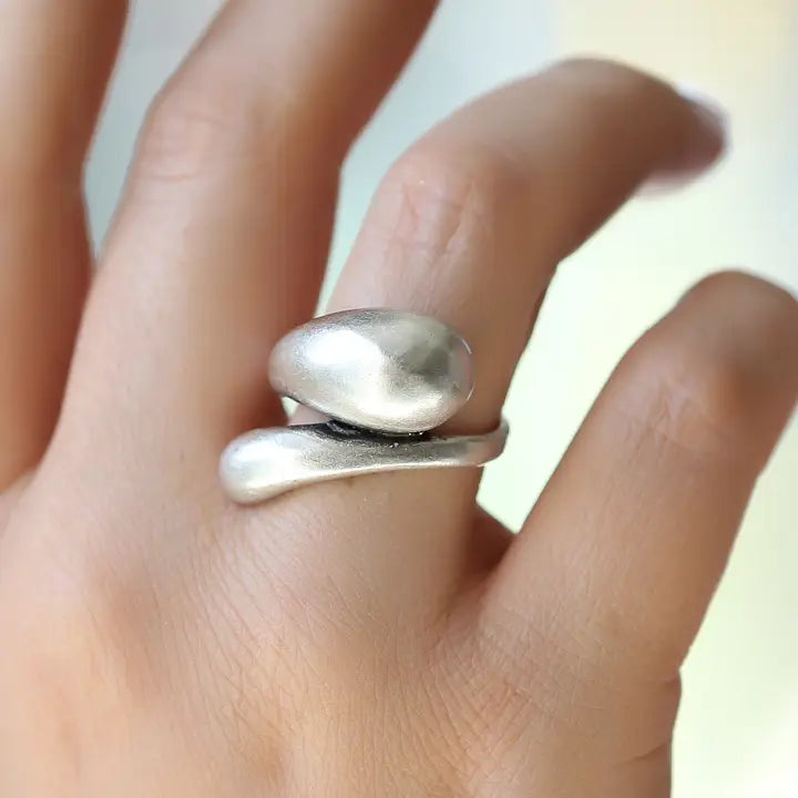 Rings: Drop Antique Silver Plated Boho