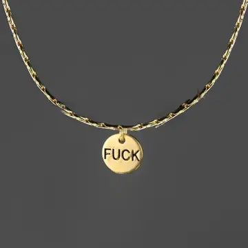 Necklace: Tiny F*ck Charm