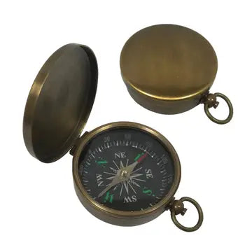 Compass: 1-3/4" Antique Brass