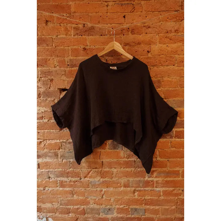 Blouse: Flowy Organic Cotton CROPPED (Three Colors)