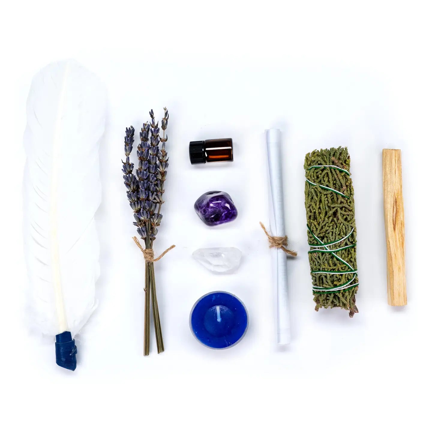 Ritual Kit: Tranquility & Peace Ritual Kit Crystals, Essential Oil, and Candle