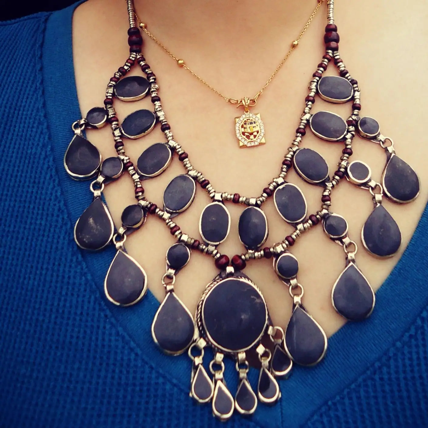 Necklace: Tribal Black Onyx