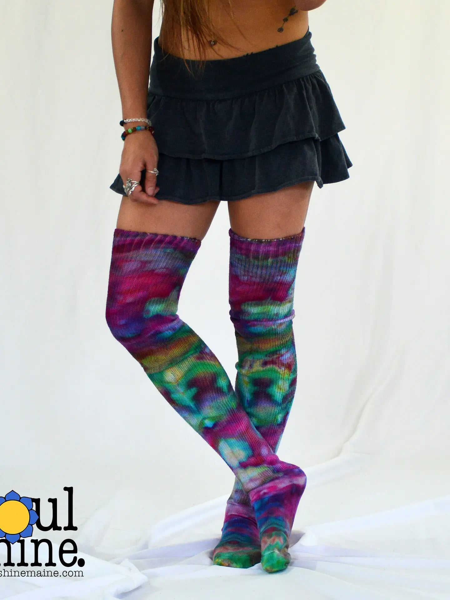 Socks: Thigh High Primary Prism