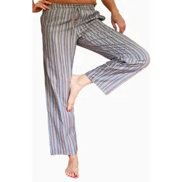 Pants: Unisex Striped Cotton (Various Colors)