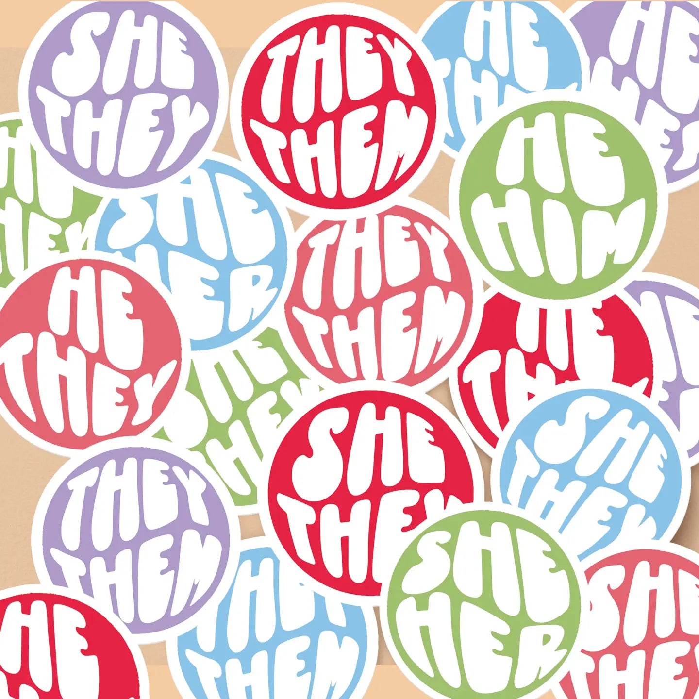Sticker: Pronouns (Blue)