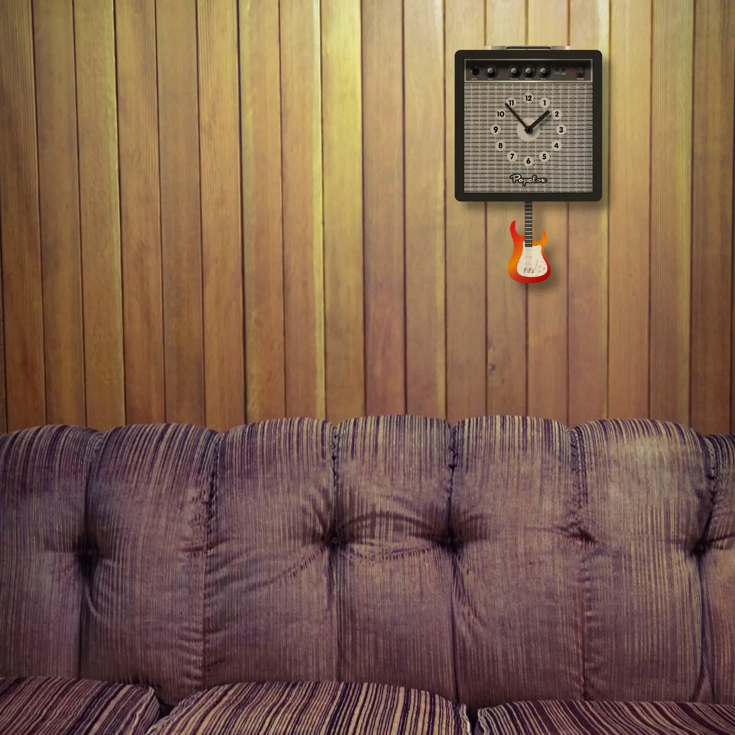 Clock: Guitar Amp Pendulum Clock