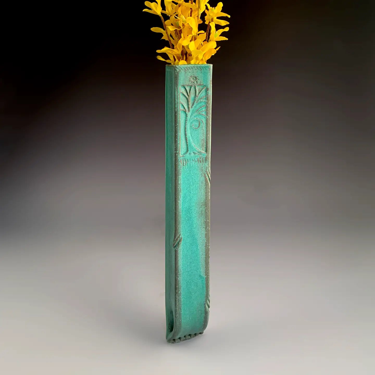 Vase: Tall Clay Wall Vase