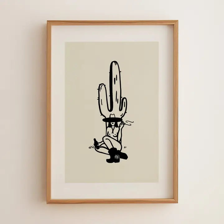 Art Print: Desert Cowgirl (Illustration)