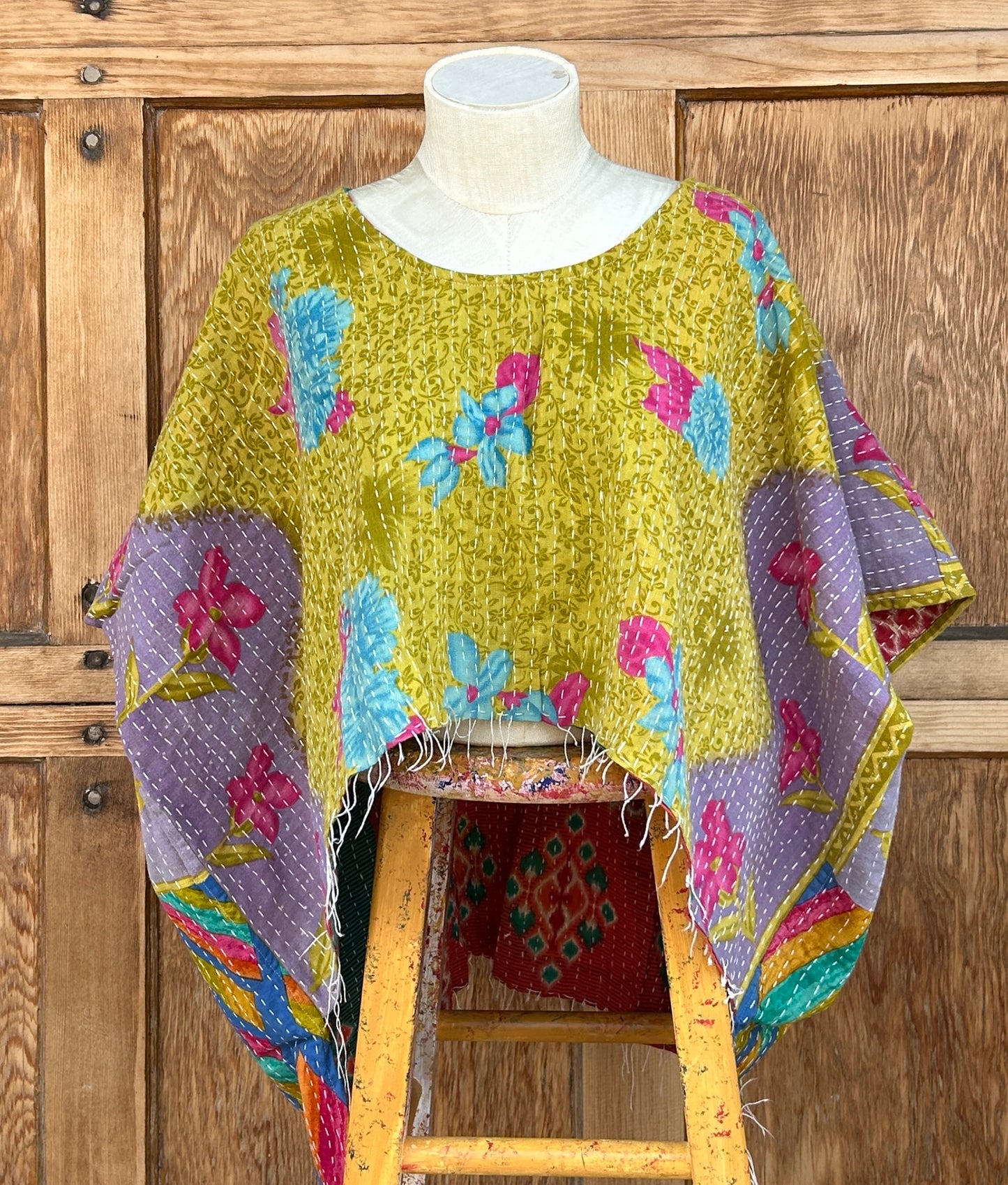 Blouse: Kantha Poncho (Various)