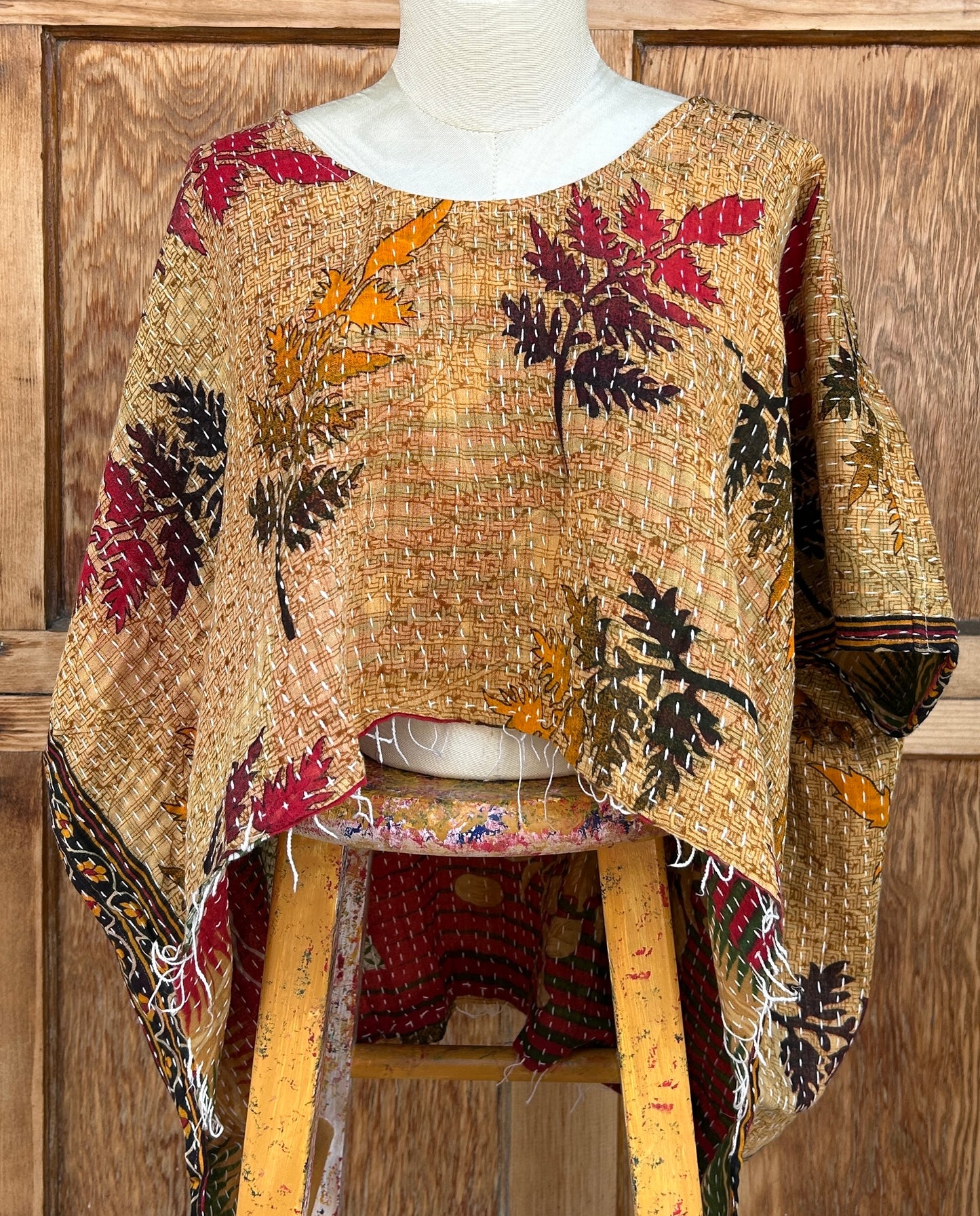 Blouse: Kantha Poncho (Various)