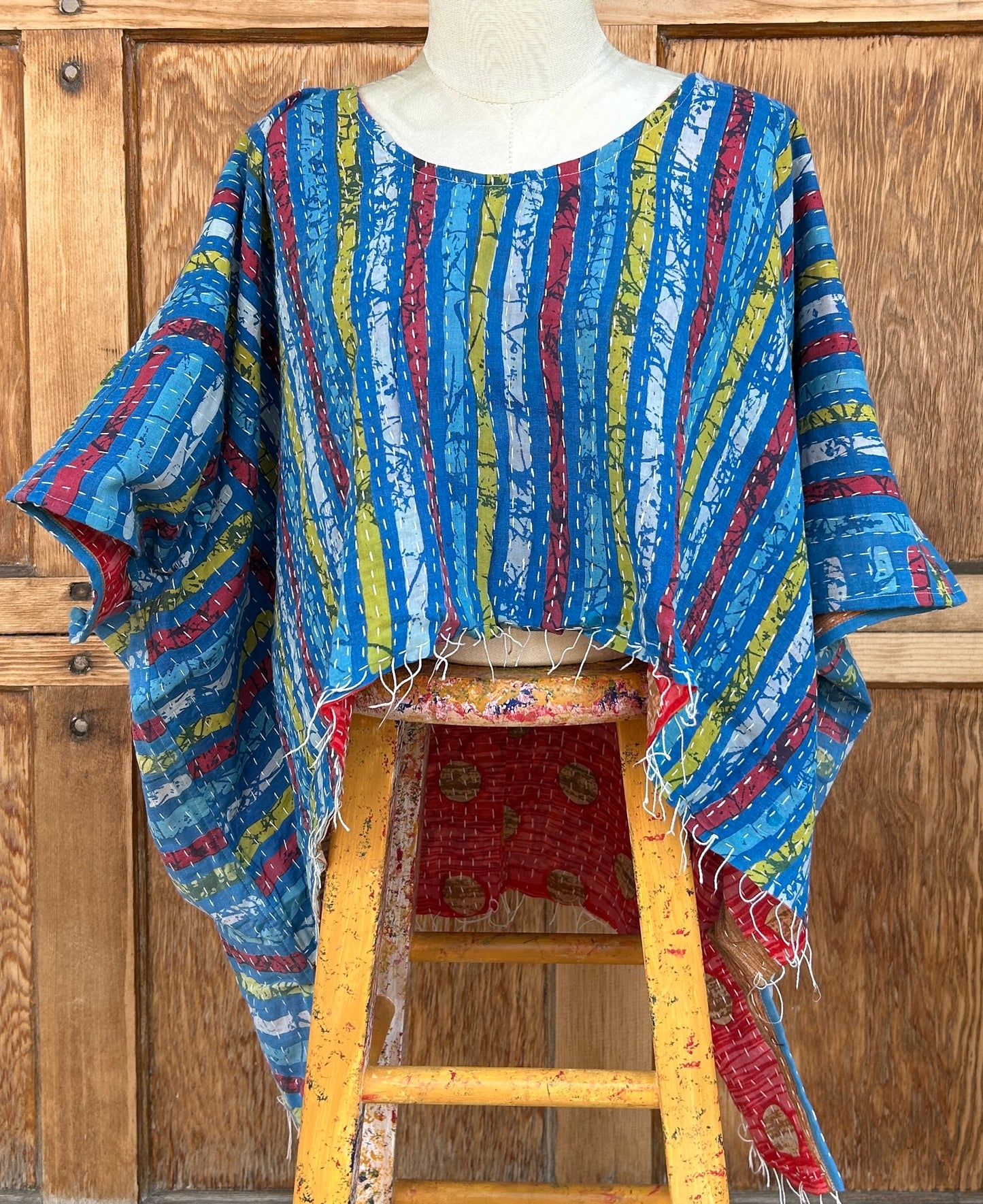 Blouse: Kantha Poncho (Various)