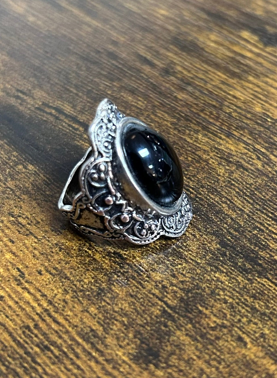 Ring: Silver with Black Stone (Second Chances)