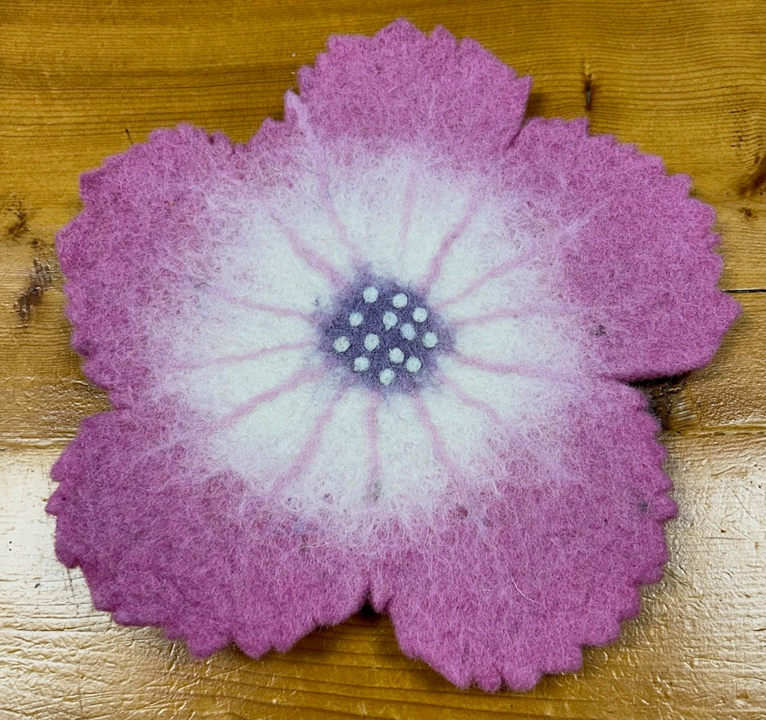 Trivet: Felt Flower (Hibiscus)