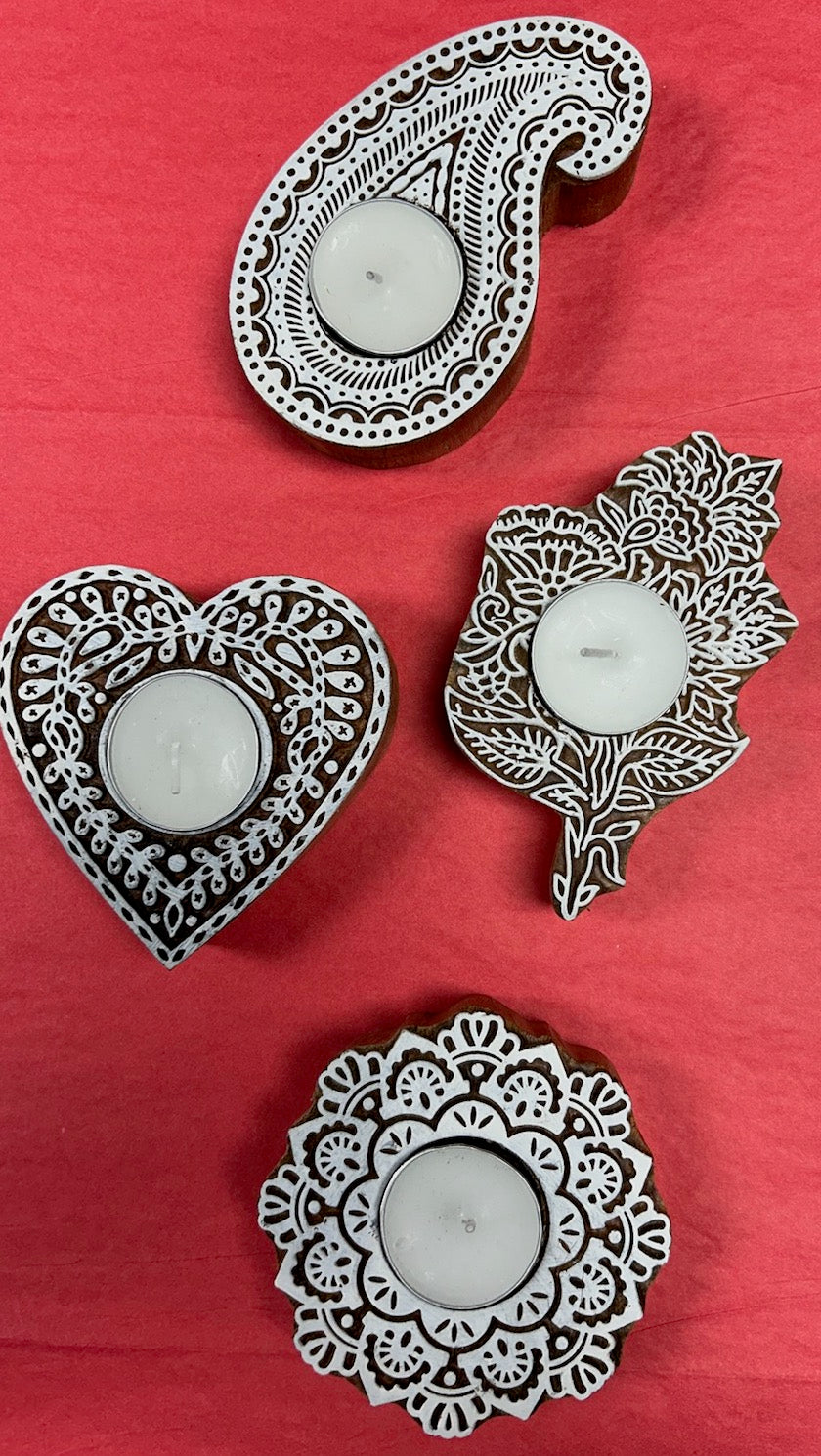 Votive: Hand Carved Wooden (Various)