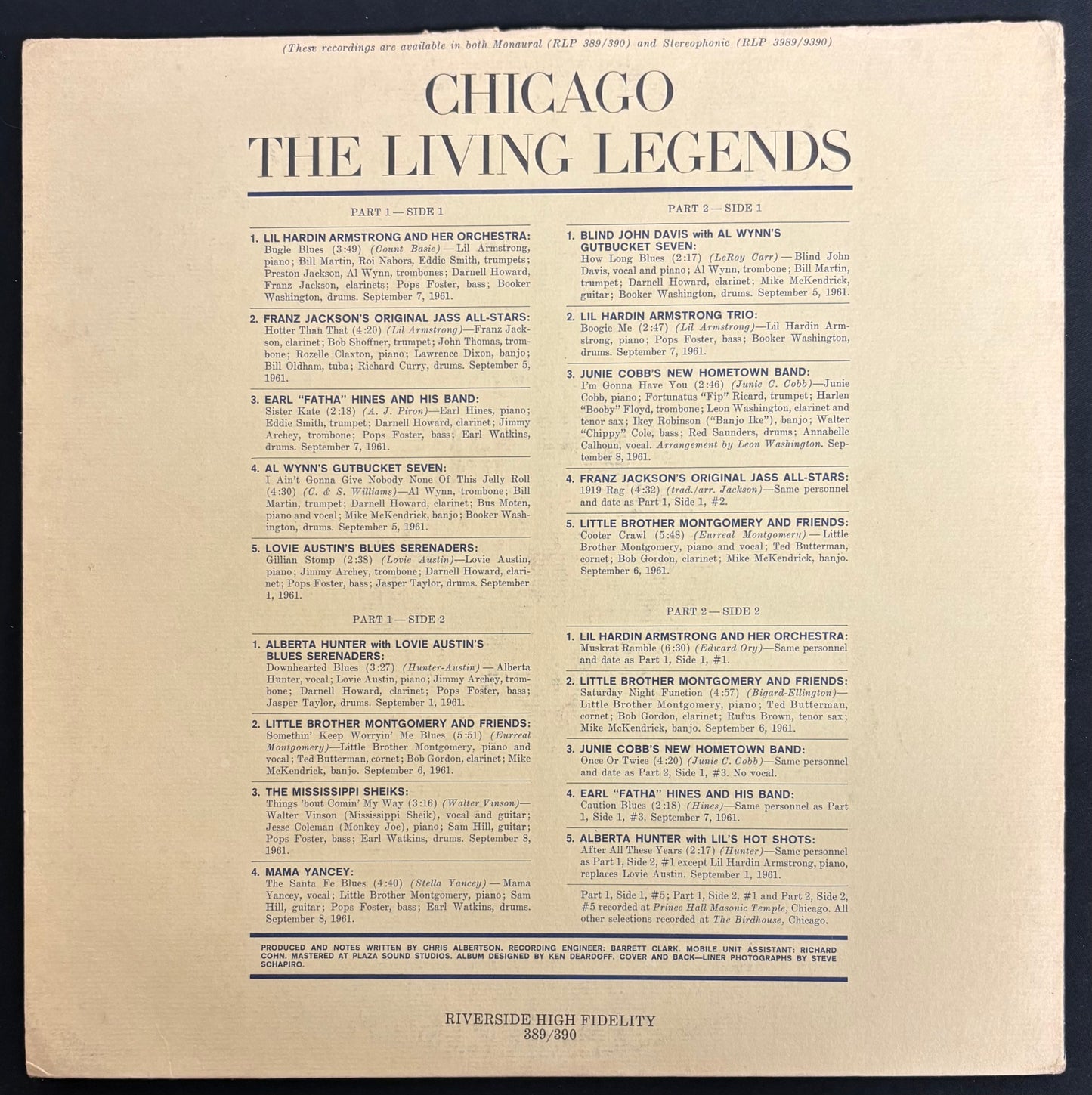 Compilation: Chicago, The Living Legends (JH)