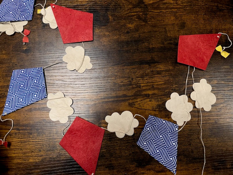 Garland: Paper Kites and Clouds