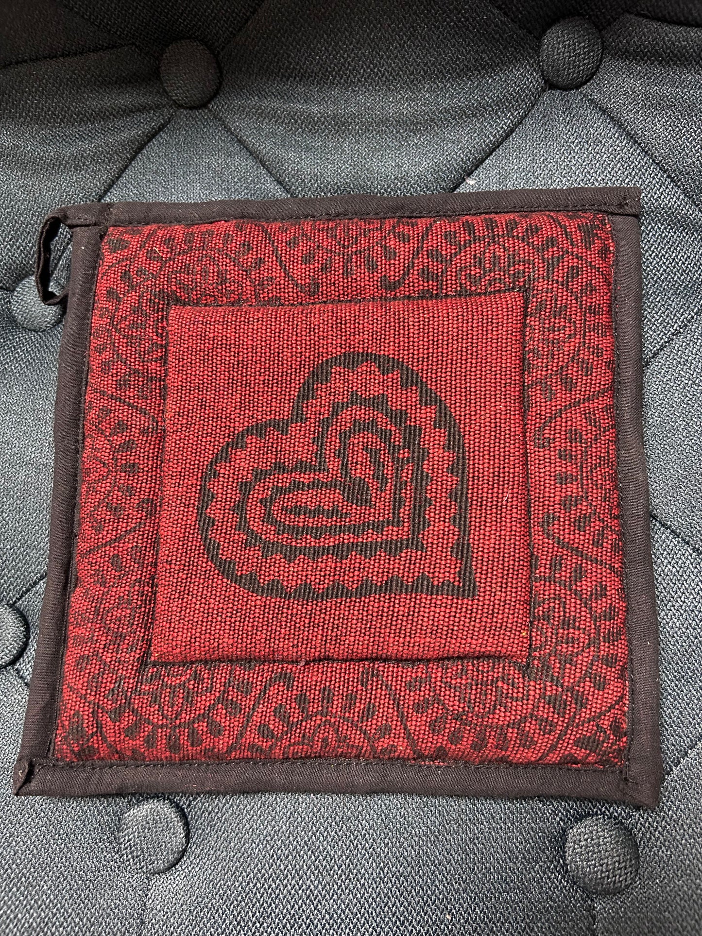 Pot holder: Blockprint Cotton