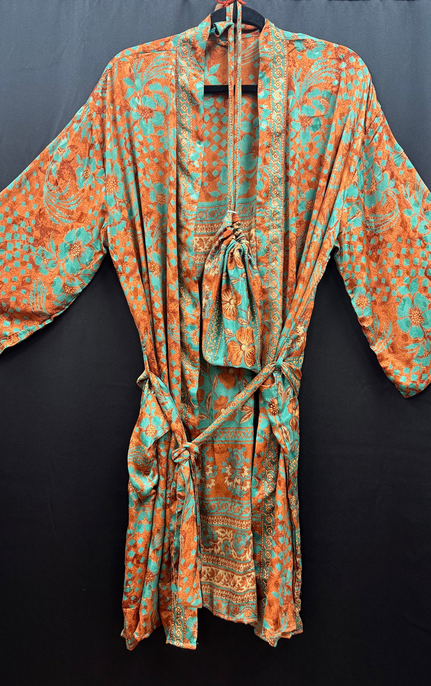 Robes: Up-Cycled Silk Short Kimono
