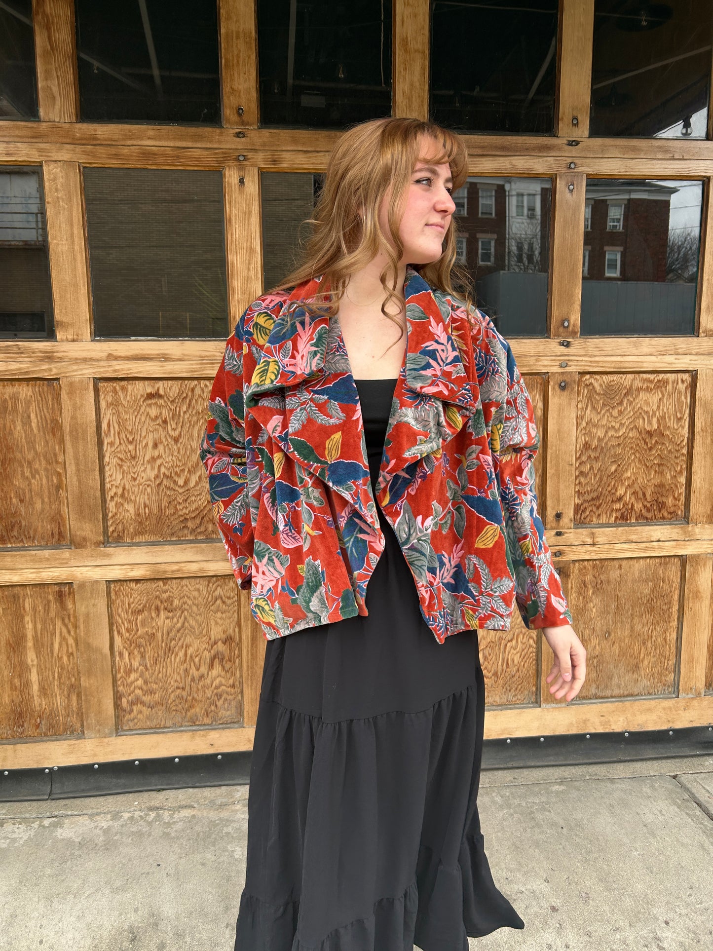 Jacket: Velvet Printed Free Size (Three Designs)
