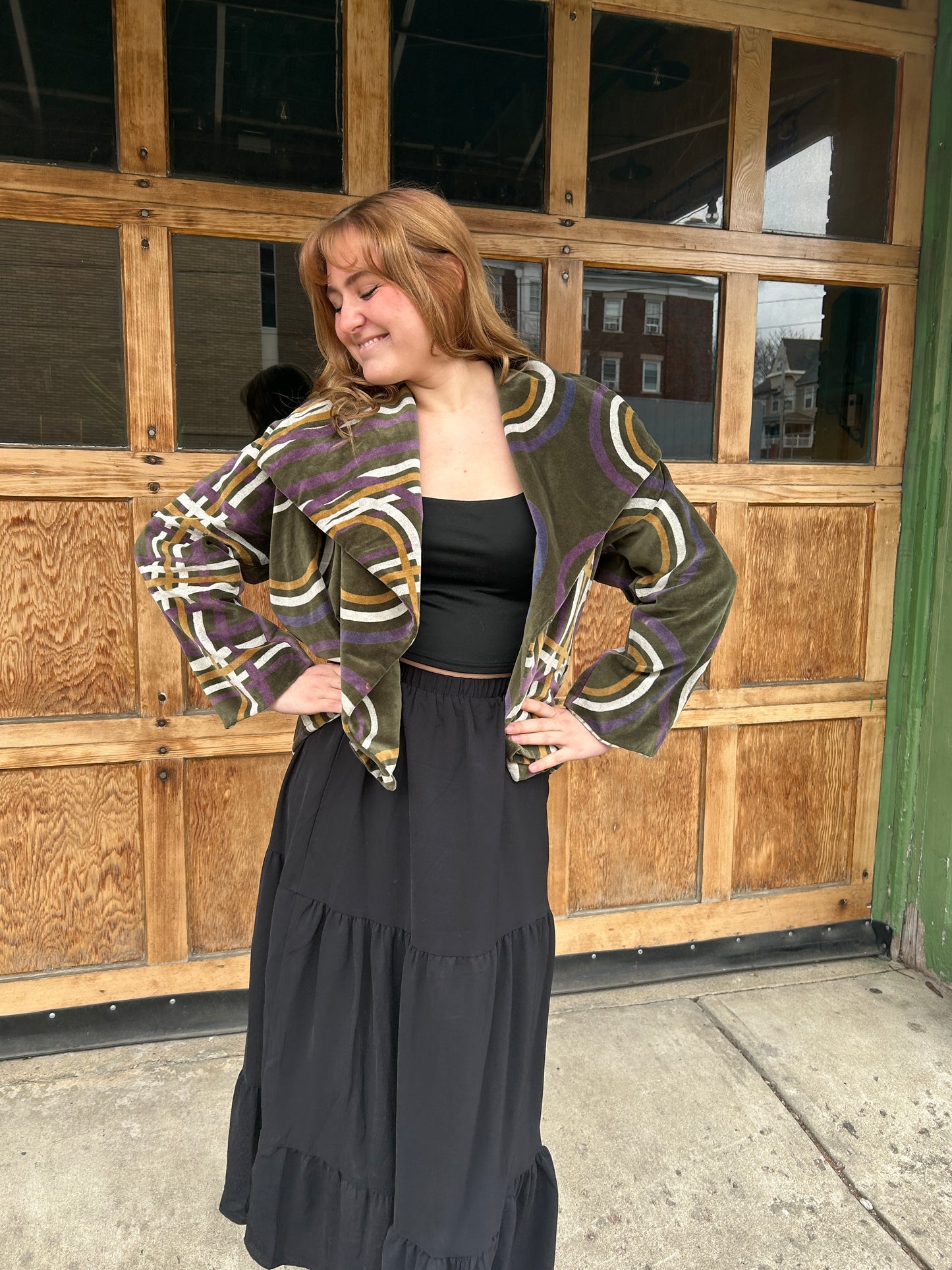 Jacket: Velvet Printed Free Size (Three Designs)