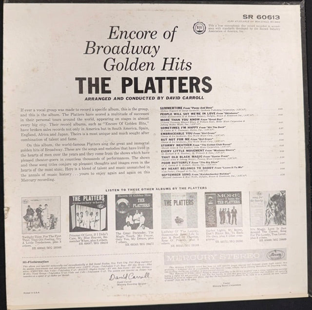 The Platters - Encore of Broadway Golden Hits (JH)